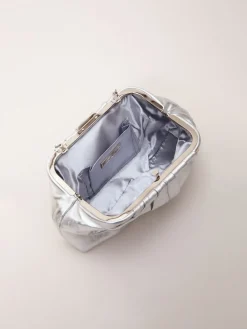 Phase Eight Silver Pouch Clutch Bag Discount