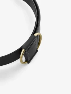 PIECES Black Leather Belt Best