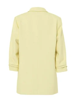PIECES Yellow 3/4 Sleeve Blazer Outlet