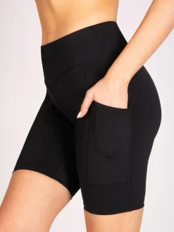 Pineapple Black Active Stretch Pocket Cycling Shorts Online