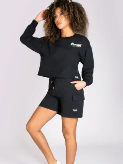 Pineapple Black Cargo Womens Shorts Hot