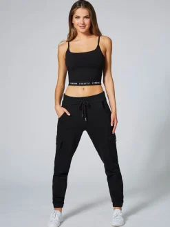 Pineapple Womens Cargo Joggers Black Best