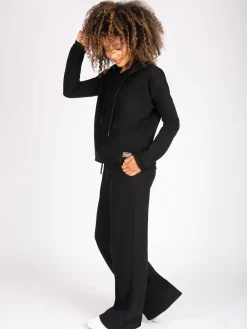 Pineapple Black Womens Super Cosy Wide Leg Joggers Best