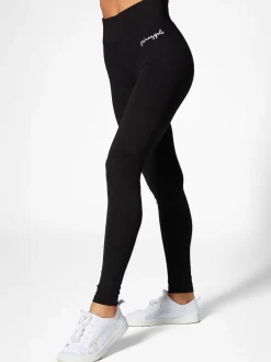 Pineapple Womens Wide Waistband Leggings Black Best