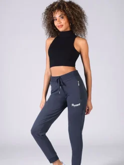 Pineapple Grey Skinny Zip Joggers