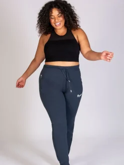 Pineapple Grey Skinny Zip Joggers