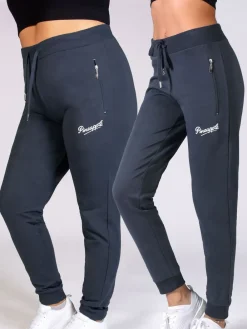 Pineapple Grey Skinny Zip Joggers