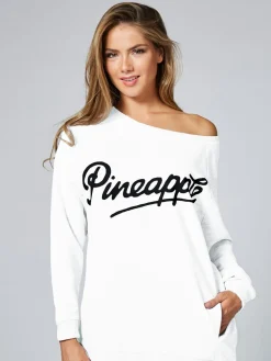 Pineapple White Oversized Monster Sweatshirt New