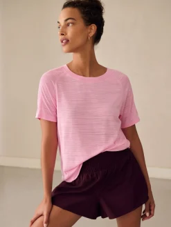 Next Active Crew Neck Lightweight Short Sleeve T-Shirt Pink Best