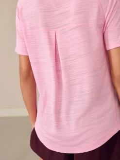 Next Active Crew Neck Lightweight Short Sleeve T-Shirt Pink Best