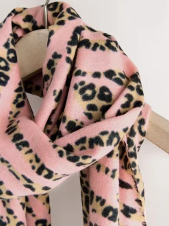 Next Pink Animal Midweight Scarf