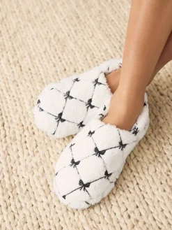 Next Borg Shoot Slippers Pink Bow