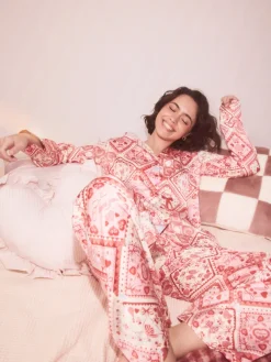 Next Pink Bows Satin Button Through Pyjamas Best