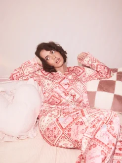 Next Pink Bows Satin Button Through Pyjamas Best