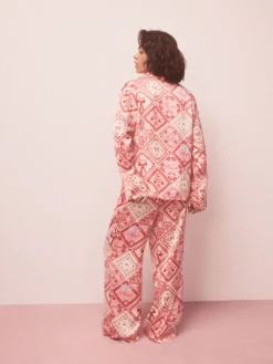 Next Pink Bows Satin Button Through Pyjamas Best