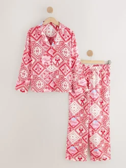 Next Pink Bows Satin Button Through Pyjamas Best