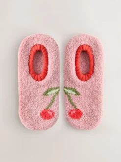 Next Pink Cherries Print Cosy Footsie Socks 1 Pack Discount
