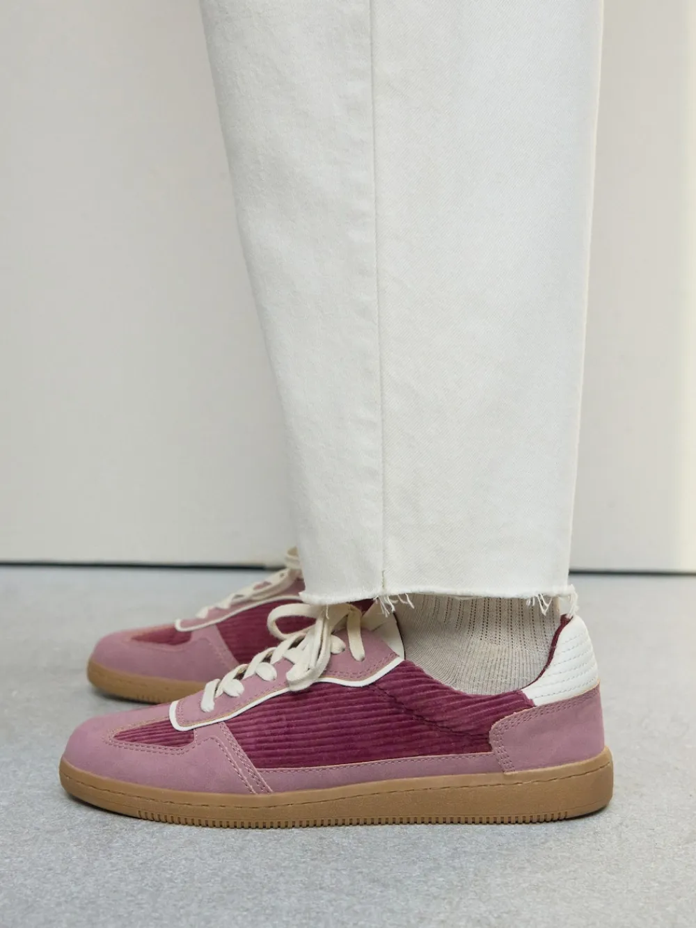 Next Pink Cord Forever Comfort® Lace-Up Trainers Hot