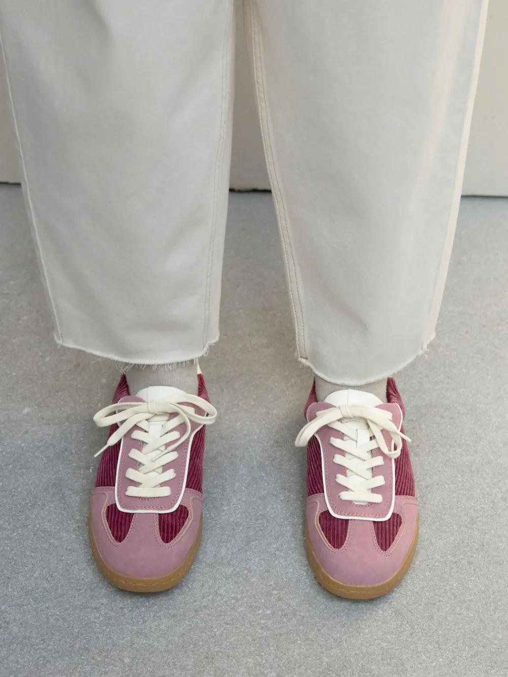 Next Pink Cord Forever Comfort® Lace-Up Trainers Hot