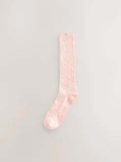 Next Cotton Slub Slouchy Ankle Socks 3 Pack Pink New