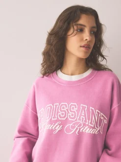 Next Sweatshirt Pink Croissant Sale