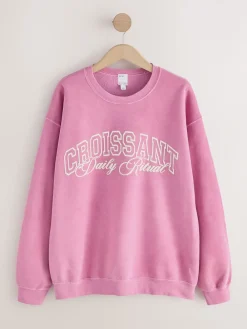 Next Sweatshirt Pink Croissant Sale