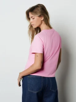 Next Pink Embellished Duck Short Sleeve Crew Neck Top