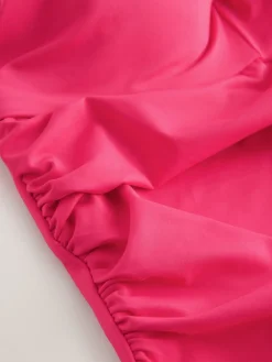 Next F-K Ultimate Support Tummy Control Wired Bandeau Swimsuit Pink Outlet