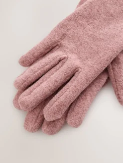 Next Pink Fleece Gloves Hot