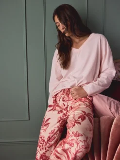 Next Pink Floral Kew Collection Long Sleeve Pyjamas Sale