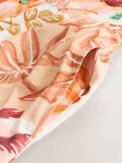 Next Pink Floral Patch Print Square Neck Wide Leg Jersey Jumpsuit Sale