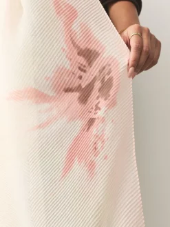 Next Pink Floral Print Plisse Lightweight Scarf Sale