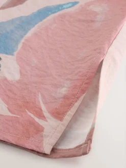 Next V-Neck 3/4 Length Sleeve Maxi Kaftan Dress Pink Floral Print Best