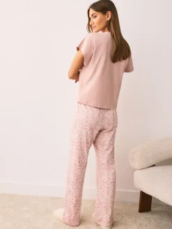 Next Pink Floral Short Sleeve Pyjamas Online