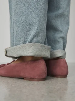 Next Forever Comfort® Suede High Cut Ballet Flats Pink Clearance