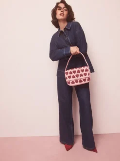 Next Pink Heart Beaded Shoulder Bag Sale