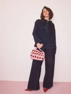 Next Pink Heart Beaded Shoulder Bag Sale