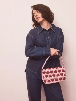 Next Pink Heart Beaded Shoulder Bag Sale