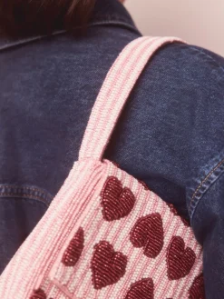 Next Pink Heart Beaded Shoulder Bag Sale