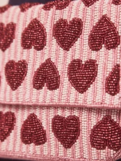 Next Pink Heart Beaded Shoulder Bag Sale