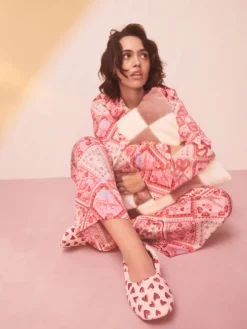 Next Pink Hearts Ballet Slippers Hot