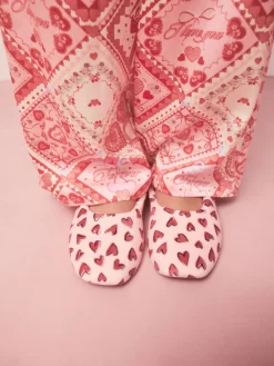 Next Pink Hearts Ballet Slippers Hot