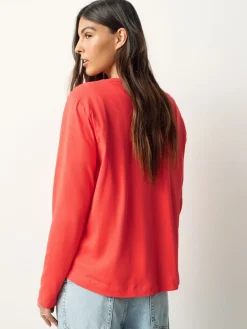 Next Long Sleeve Crew Neck T-Shirts 5 Pack Pink New