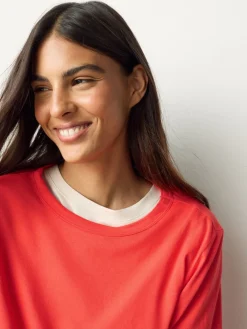 Next Long Sleeve Crew Neck T-Shirts 5 Pack Pink New