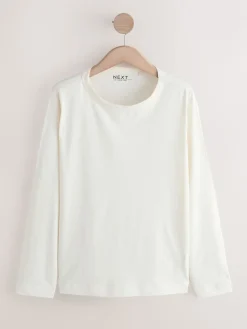 Next Long Sleeve Crew Neck T-Shirts 5 Pack Pink New