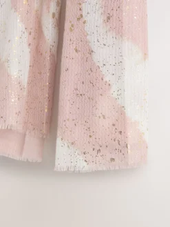 Next Pink Marble Foil Lightweight Scarf Online