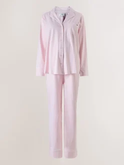 Next Maternity Jersey Button Through Pyjamas Pink