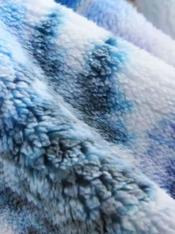 Next Printed Borg Fleece Top Pink Mountain Scene Hot