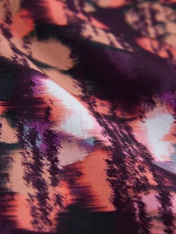 Next Active Sports Dry Tech Sculpting Leggings Pink Print with Pocket Clearance