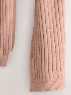 Next Ribbed Knit Scarf Pink Outlet